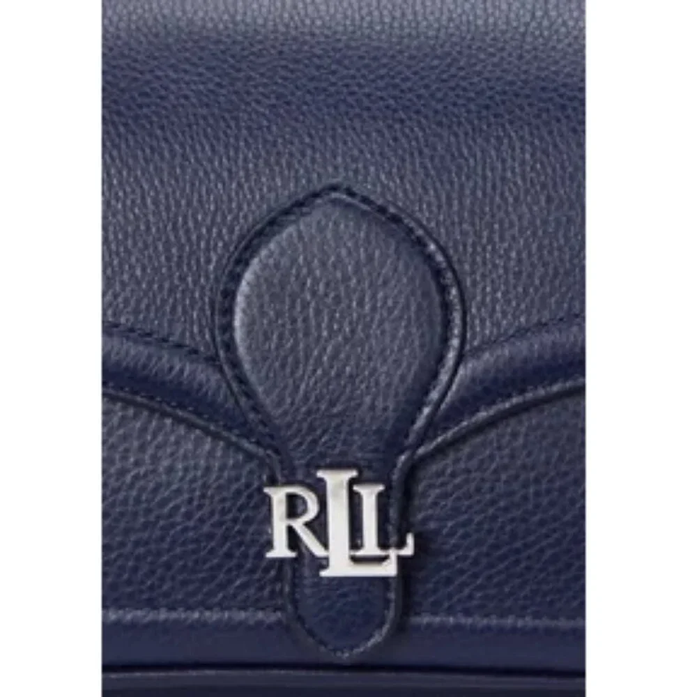 Lauren Ralph Lauren Navy Pebbled Medium Bradley Convertible Shoulder/Crossbody - Picture 6 of 7
